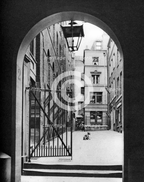 Mitre Court by the Temple, London, 1926-1927.Artist: McLeish