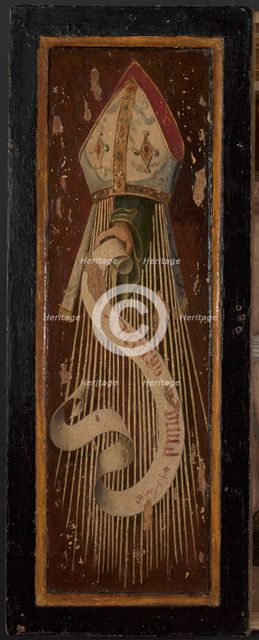 Mitre and Motto of Tongerlo Abbey, 1507. Creator: Goswijn van der Weyden.