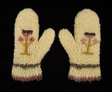 Mittens, American, 1840-60. Creator: Unknown