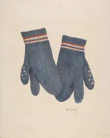 Mittens, c. 1940. Creator: Ethel Dougan