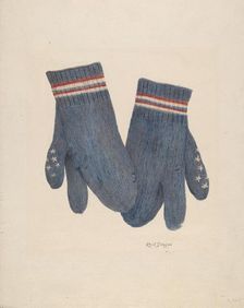 Mittens, c. 1940. Creator: Ethel Dougan