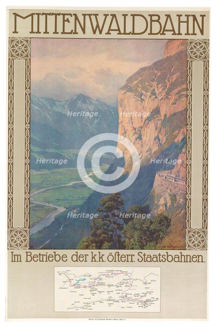 Mittenwald Railway, c. 1912. Creator: Jahn, Gustav (1879-1919).