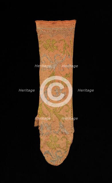 Mitts, European, late 17th century. Creator: Unknown.