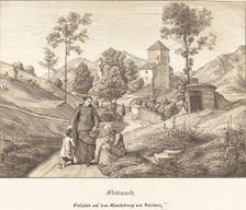 Mittwoch - Fusspfad auf dem Mönchsberge bey Salzburg (Wednesday - Footpath...), 1823. Creator: Ferdinand Olivier
