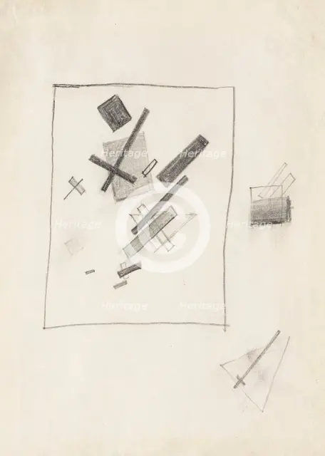 Mixed Feelings, c. 1916. Creator: Malevich, Kasimir Severinovich (1878-1935).