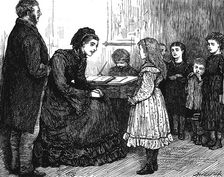 Mixed Sunday School class in a poor district of London, 1873