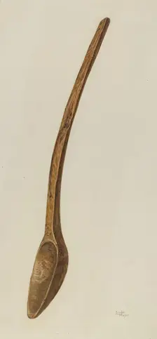 Mixing Spoon, c. 1941. Creator: John Lindermayer