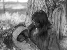 Mizheh and babe, c1906. Creator: Edward Sheriff Curtis