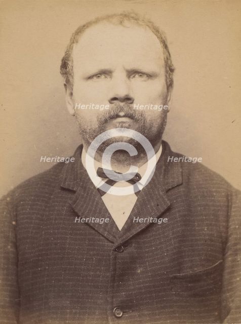 Miaglia. Bernard. 41 ans, né à Giaglione (Italie). Cordonnier. Anarchiste. 9/3/94., 1894. Creator: Alphonse Bertillon.