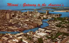 Miami, Gateway to the Americas postcard, 1966