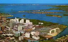 Miami skyline, Florida, USA, 1958