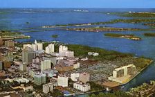 Miami skyline, Florida, USA, 1958