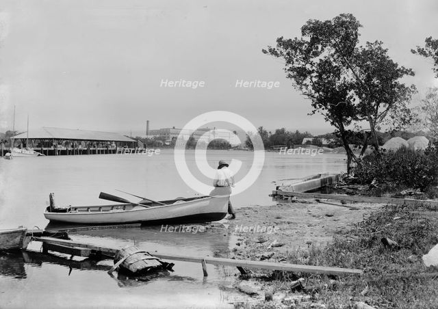 Miami River and the Hotel Royal Palm, Miami, Fla., c1900. Creator: Unknown.