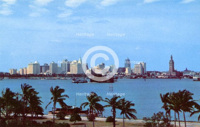 'Miami the Magic City', Florida, USA, 1954. Artist: Unknown