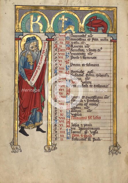 Micah; Psalter, about 1240-1250. Creator: Unknown.