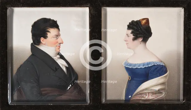 Michael Benedicks (1768-1845), married to 1. Fanny Isak (1775-1802), 2. Henriette..., 1824. Creator: Jakob Axel Gillberg.