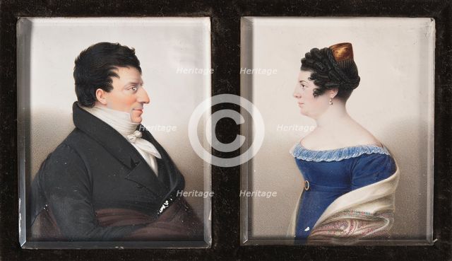 Michael Benedicks (1768-1845), married to 1. Fanny Isak (1775-1802), 2. Henriette..., 1824. Creator: Jakob Axel Gillberg.