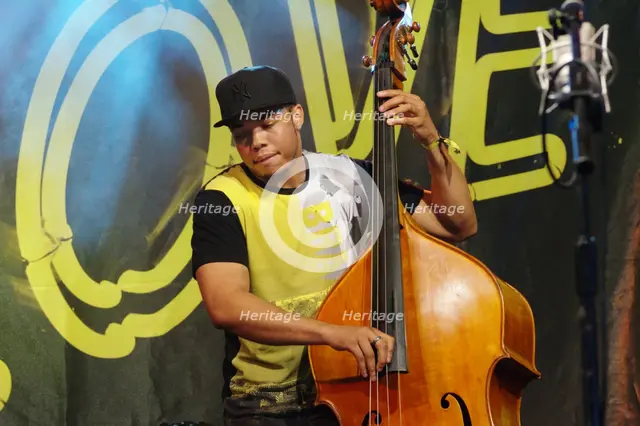 Michael Bowie, Love Supreme Jazz Festival, Glynde Place, East Sussex, 2015. Artist: Brian O'Connor.