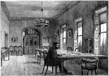Michael Davitt in the committee room of the Land League, Upper Sackville Street, Dublin, 1891. Creator: Unknown