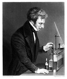 Michael Faraday, British chemist and physicist, c1845. Creator: J Cook