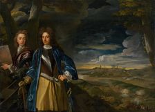 Michael Richards (1673-1721) and John Richards (1669-1709) at the Siege of Belgrade in 1690, 1700. Creator: Closterman, John (1660-1711)
