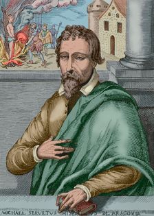 Michael Servetus, (1511-1553), Spanish physician and theologian, 1877. Creator: Unknown