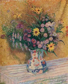 Michaelmas Daisies c1920. Artist: Lucien Pissarro