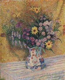 Michaelmas Daisies c1920. Artist: Lucien Pissarro