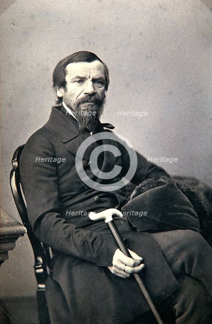 Michail Pogodin, Russian historian and journalist, 1850s. Artist: Karl August Bergner