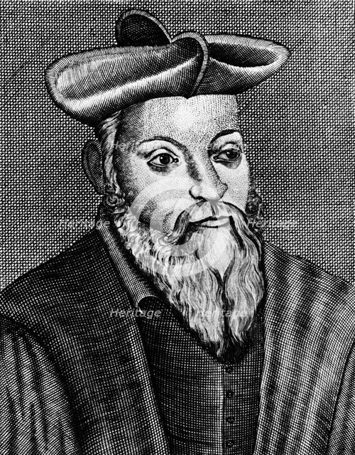Michel Nostradamus (1503-1556), French physician and astrologer, 17th century. Artist: Unknown