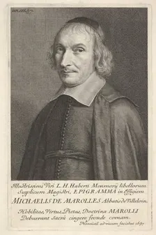 Michel de Marolles, 1657. Creator: Robert Nanteuil