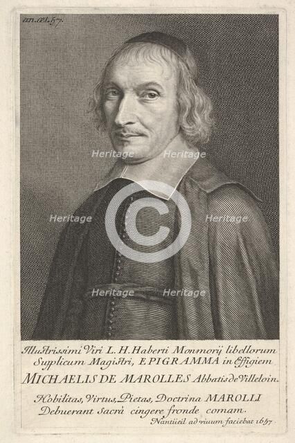 Michel de Marolles, 1657. Creator: Robert Nanteuil.