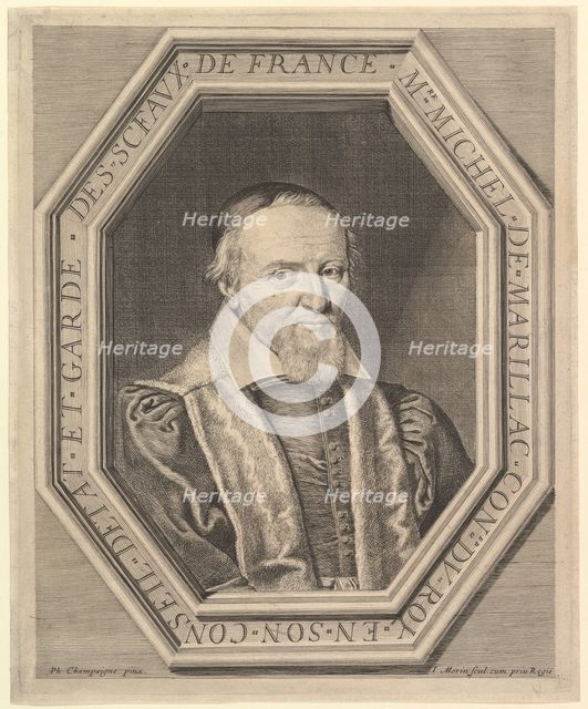 Michel de Marillac, conseiller d'etat et garde des sceaux, 17th century. Creator: Jean Morin.