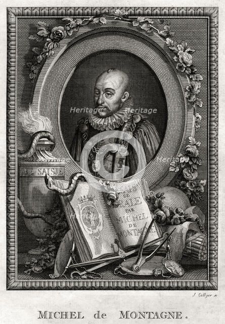 'Michel de Montagne', 1775. Artist: J Collyer