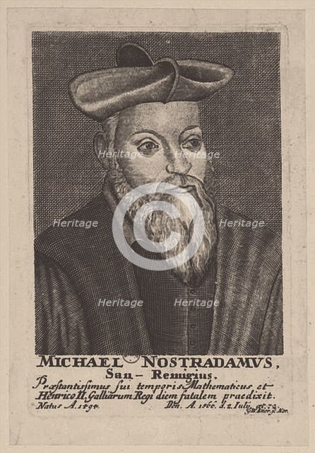 Michel de Nostredame (1503-1566). Artist: Knorr, Georg Wolfgang (1705-1761)