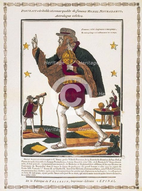 Michel de Nostredame (1503-1566), c. 1810. Artist: Canivet, Charles Nicolas (1753-1829)