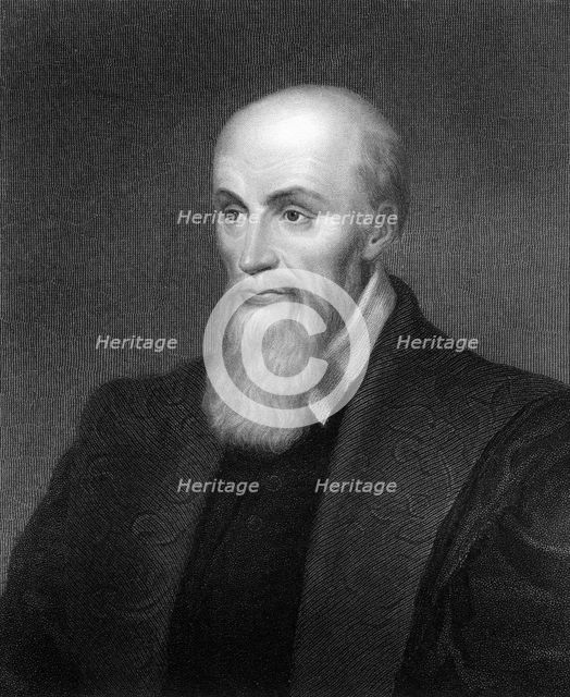 Michel de l'Hospital, 16th century French statesman, (1836).Artist: R Woodman