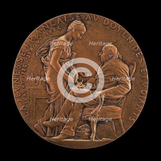 Michel-Eugène Chevreul, 1786-1889, Chemist, Physicist, and Philosopher, 1886. Creator: Louis Oscar Roty.