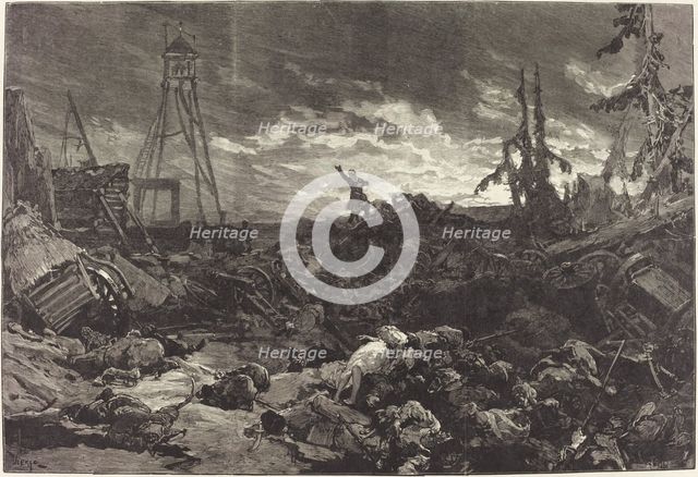 Michel Strogoff au Théâtre du Chatelet, 1880. Creator: Daniel Urrabieta Vierge.