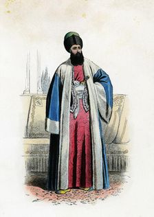 Michel Soutzo, Prince of Moldova, engraving, 1870