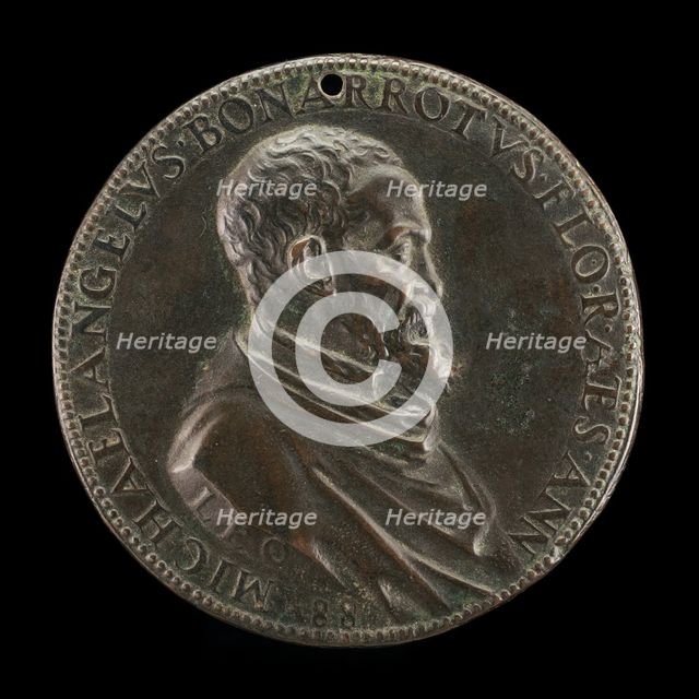 Michelangelo Buonarroti, 1475-1564, Florentine Artist [obverse], c. 1561. Creator: Leone Leoni.