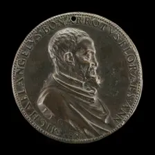 Michelangelo Buonarroti, 1475-1564, Florentine Artist [obverse], c. 1561. Creator: Leone Leoni