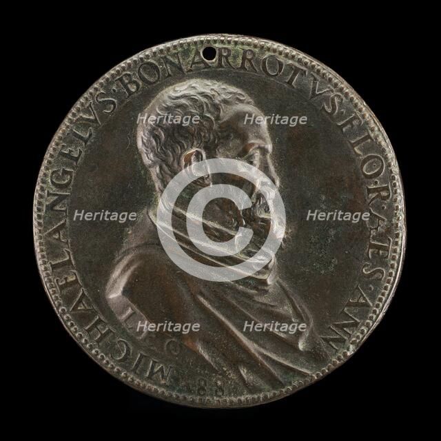 Michelangelo Buonarroti, 1475-1564, Florentine Artist [obverse], c. 1561. Creator: Leone Leoni.