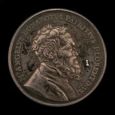 Michelangelo Buonarroti, 1475-1564, Italian Artist (obverse), 1673. Creator: Gérard-Léonard Hérard