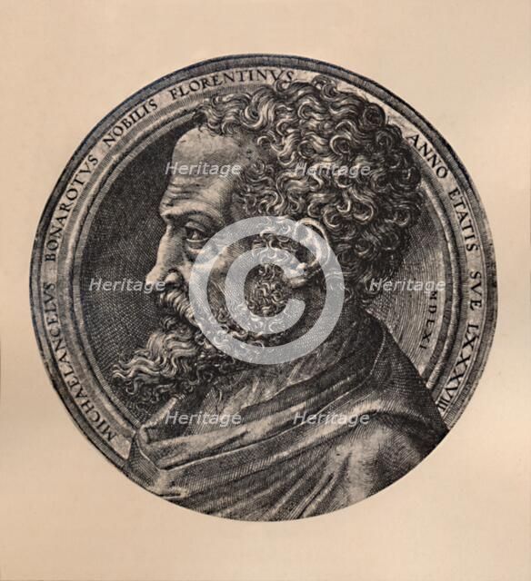 Michelangelo Buonarroti, Italian artist and architect, c16th century (1894). Artist: Unknown.