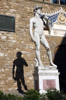 Michelangelo's David, Signoria Square, Florence, Italy. Creator: Samuel Magal