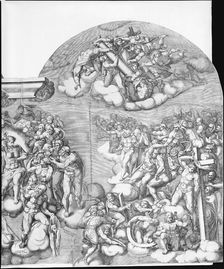 Michelangelo's Last Judgment, 1562., 1562. Creator: Nicolas Beatrizet