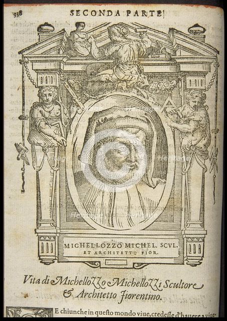Michelozzo di Bartolomeo Michelozzi. From: Giorgio Vasari, The Lives of the Most Excellent Italian P