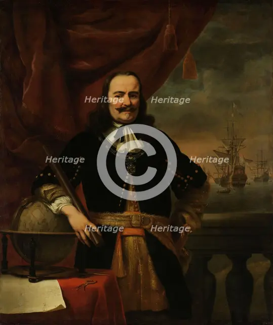 Michiel de Ruyter as Lieutenant-Admiral, 1667. Creator: Ferdinand Bol.
