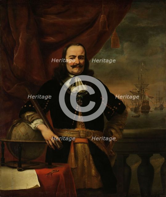 Michiel de Ruyter as Lieutenant-Admiral, 1667. Creator: Ferdinand Bol.